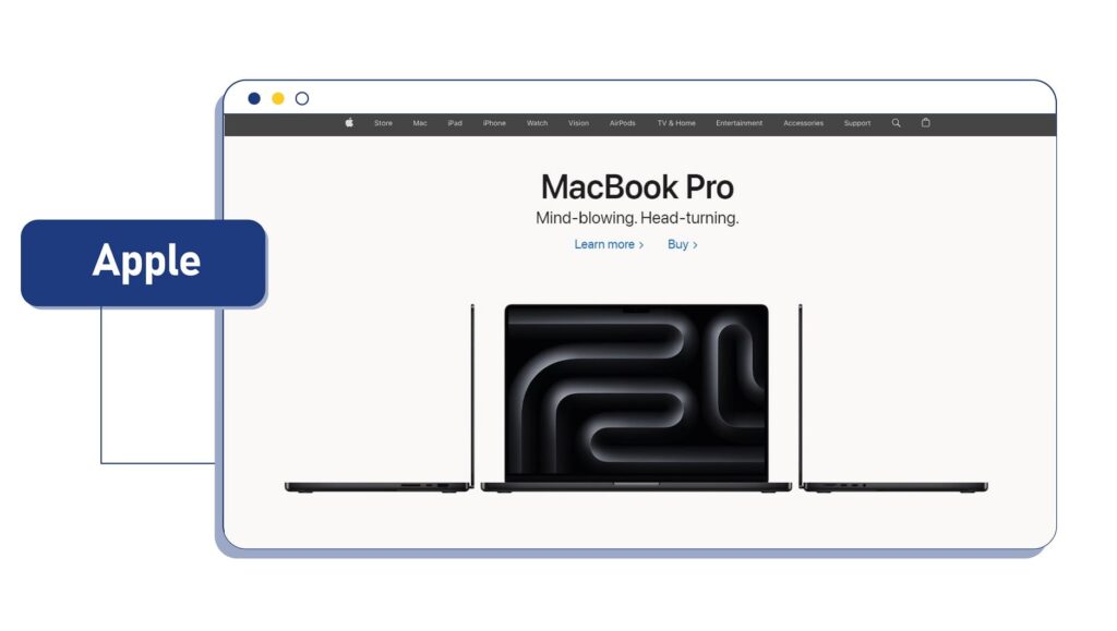 یکی دیگر از نمونه‌های زیبای استفاده از فضای خالی، در تمام این سال‌ها طراحی وب سایت اپل - Apple است.