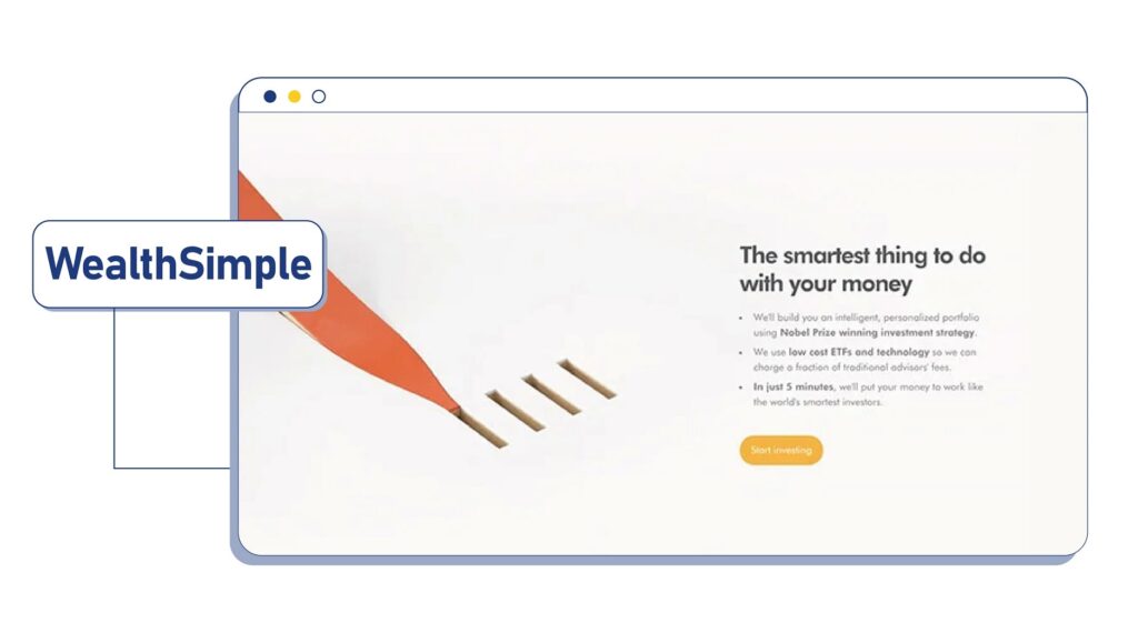 صفحه اصلی Wealth Simple برای پیمایش از بالا به پایین لذت‌بخش است